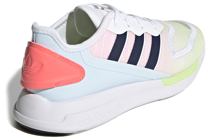 Женские кроссовки adidas originals ZX 2K Florine (бело-сине-оранжевые) — Белый / синий / оранжевый — фото 4
