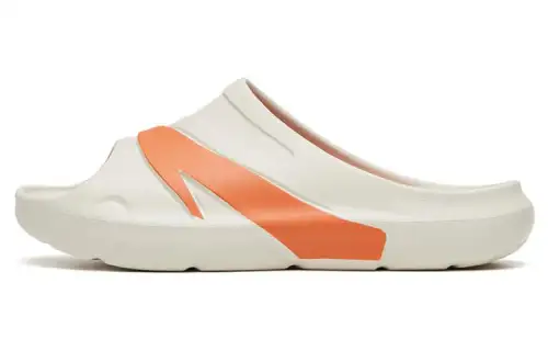 Anta C37 Series Breathable Slip Resistant Slide Slippers Women's White Orange