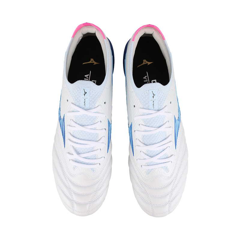 Mizuno Morelia Neo 4 Soccer Shoes Unisex White Blue Pink