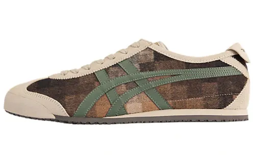 Onitsuka Tiger MEXICO 66 Cushioning Slip Resistant Lightweight Low top Casual Shoes Unisex Beige Brown