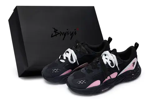 FILA Mars 2 Mars 2.0 811 Manufacturing, Tidal Pink, Special Shoe Box Low top Casual Shoes Men's Black Pink White