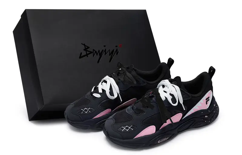 FILA Mars 2 Mars 2.0 811 Manufacturing, Tidal Pink, Special Shoe Box Low top Casual Shoes Men's Black Pink White