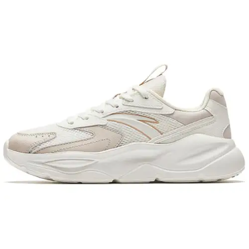Anta Unruly Series Cushioning Slip Resistant Abrasion Resistant Low top Casual Shoes Women's White Brown
