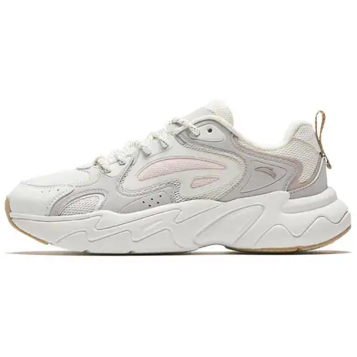 Anta Pulse Slip Resistant, Abrasion Resistant, Breathable Low top Casual Shoes Women's White Gray Pink