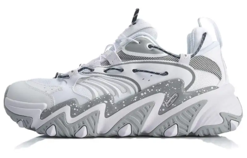 Li Ning X Claw Slip Resistant Lightweight Non slip Lightweight Low top Sports Casual Shoes Men's White Silver
