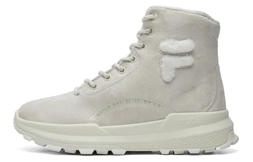 FILA FUSION Casual Shoes Women's High Top Micro White