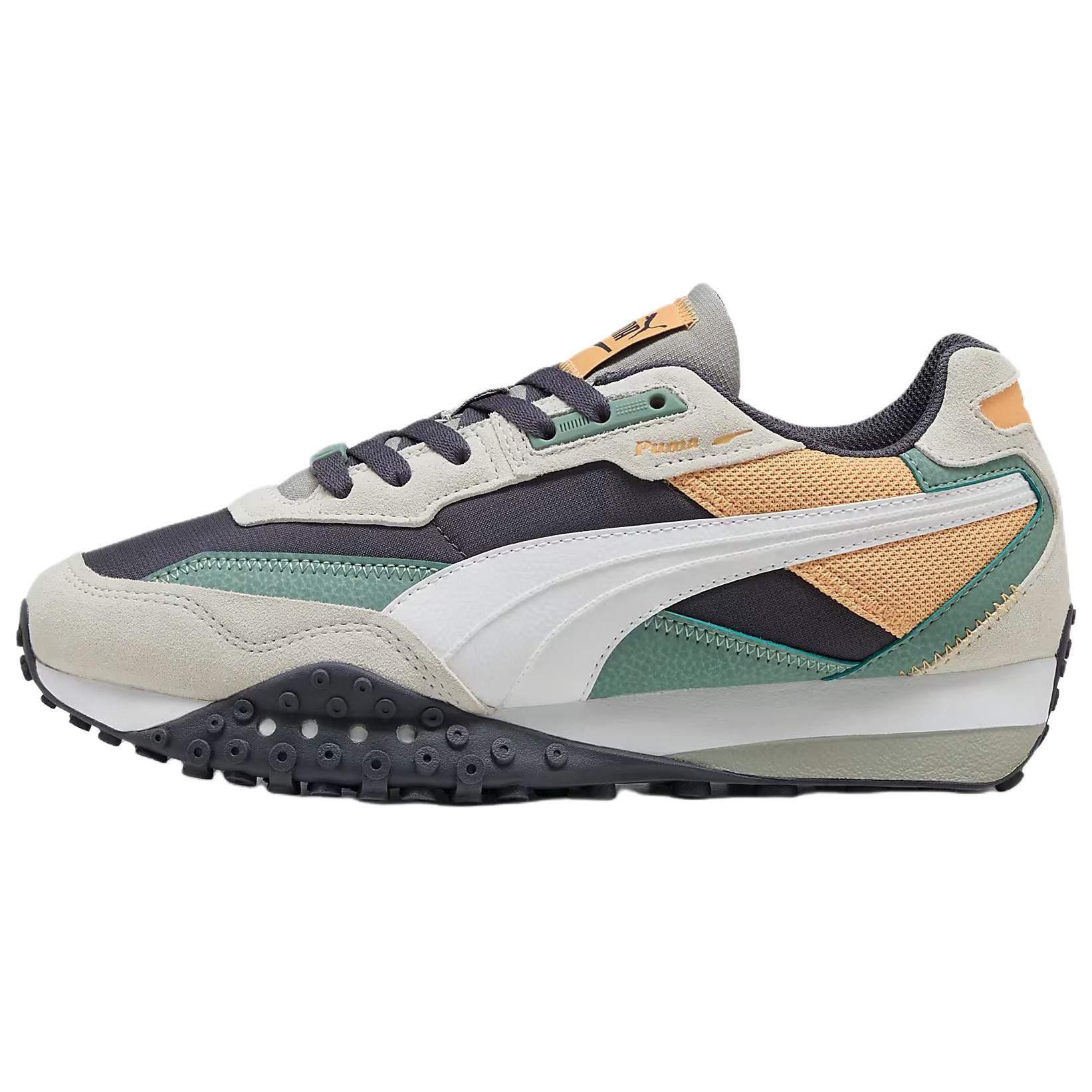 PUMA Blktop Rider Abrasion Resistant Low top Casual Shoes Men's Gray Beige