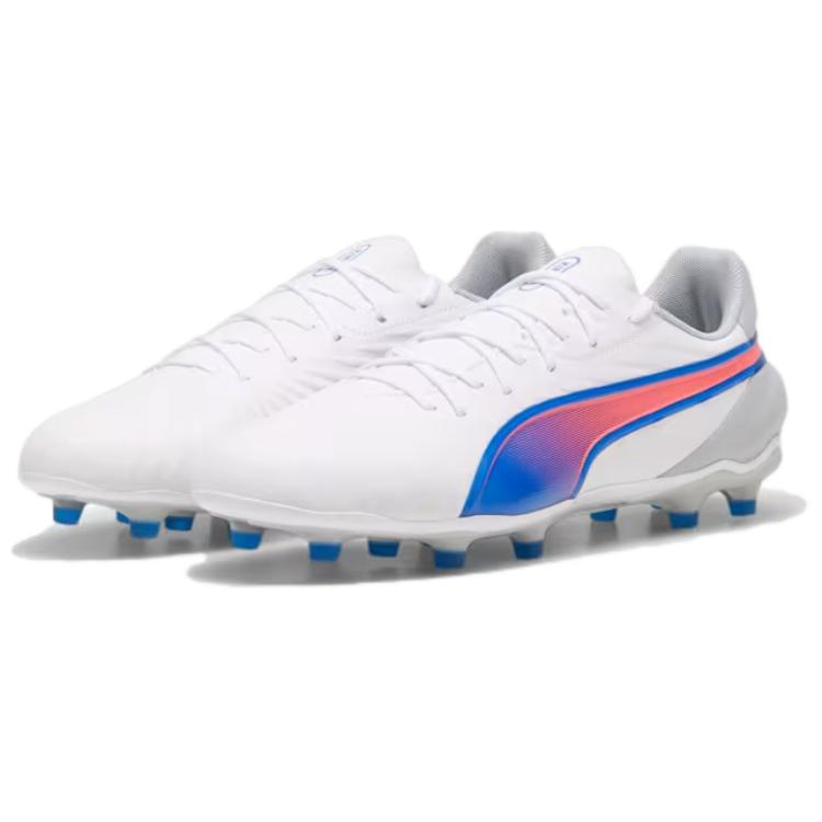 PUMA KING MATCH AG Artificial Ground FG Firm Ground Soccer Shoes Men’s White Blue