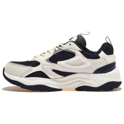 FILA Ray Bumper Cushioning, Wear Resistant Low top Casual Shoes Women's Black White