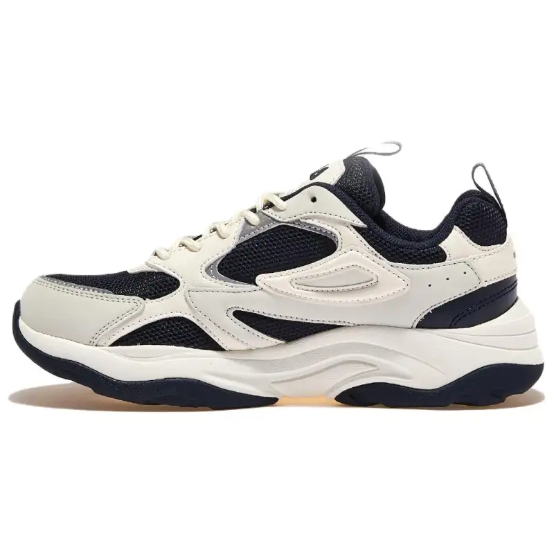FILA Ray Bumper Cushioning, Wear Resistant Low top Casual Shoes Women's Black White