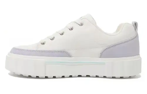 FILA Fabric Abrasion Resistant Abrasion Resistant Low top Casual Shoes Unisex White Purple Korean Style