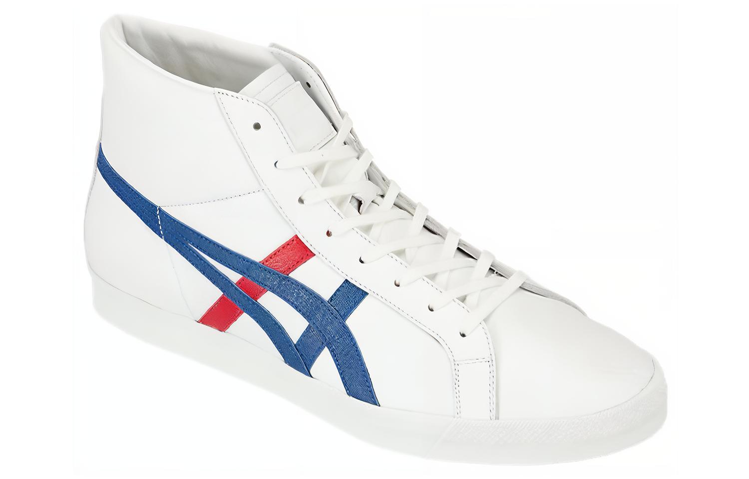 Кроссовки Onitsuka Tiger Fabre BL-L Deluxe (бело-сине-красные) — фото 3
