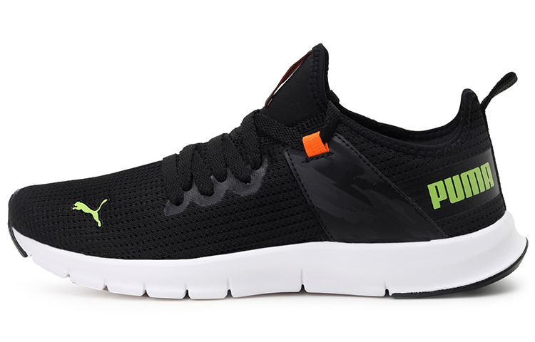 PUMA Flex Casual Shoes Men's Low Top Black/Green/Orange