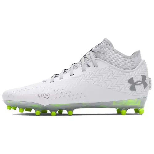Under Armour Spotlight 4 MC Cushioning Abrasion Resistant Cushioning, Wear Resistant Soccer Shoes Unisex White