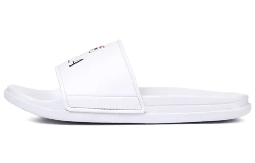 FILA SLEEK TENDER CLASSIC Rubber Sole Slide Slipper Slippers Unisex White Korean Style