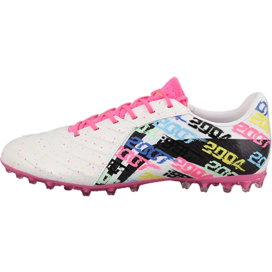 Li Ning Brocade TF Turf Artificial Turf Cushioning Lightweight Soccer Shoes Men's Colorful Pink