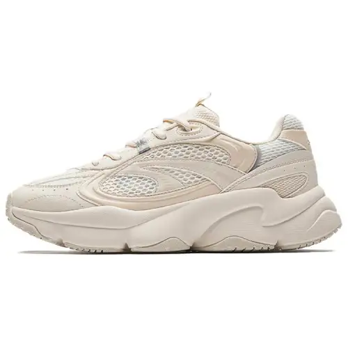Anta Slip Resistant, Abrasion Resistant, Lightweight Low top Casual Shoes Women's White Khaki