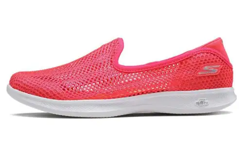 Skechers On The GO Fle Mesh Abrasion Resistant Breathable Low top Casual Shoes Women's Peach Pink