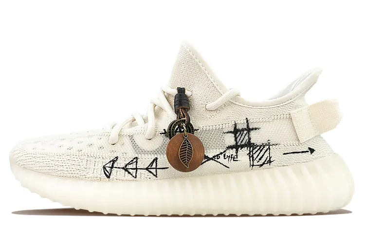 Adidas Always Originals Yeezy Boost 350 Fabric Vintage Low top Casual Shoes Unisex White