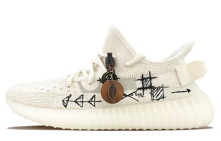Adidas Always Originals Yeezy Boost 350 Fabric Vintage Low top Casual Shoes Unisex White