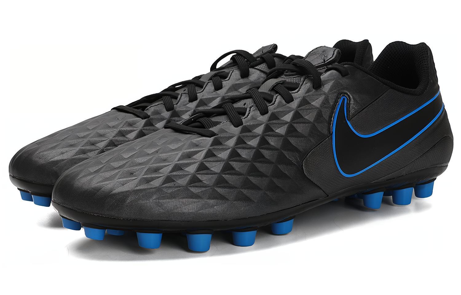 Мужские кроссовки Nike Tiempo Legend 8 Academy AG (черный / синий) — Чёрный / синий — фото 3