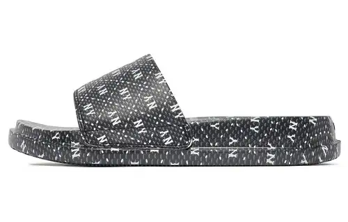MLB Slipper Quiet Slip Resistant Abrasion Resistant Slide Slippers Unisex Black White