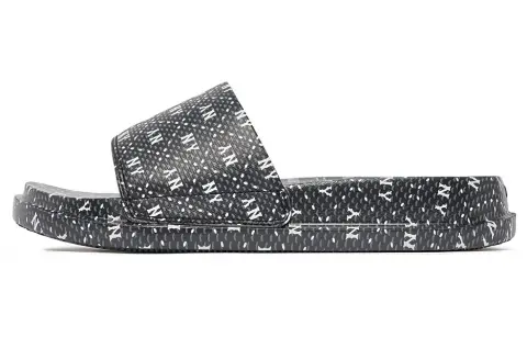 MLB Slipper Quiet Slip Resistant Abrasion Resistant Slide Slippers Unisex Black White