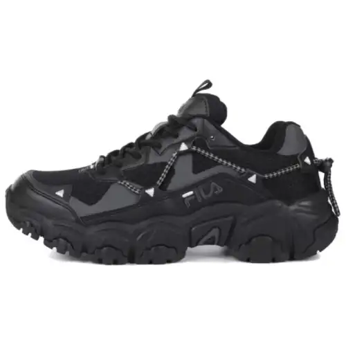 FILA FLUID V2 Abrasion Resistant Low top Casual Shoes Unisex Black