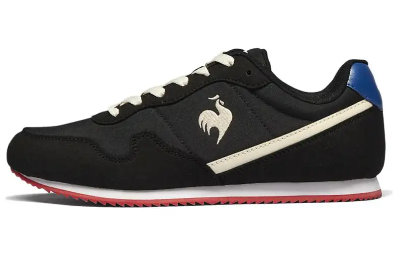 Le Coq Sportif Cushioning Slip Resistant Abrasion Resistant Breathable Lightweight Low top Casual Shoes Unisex Black