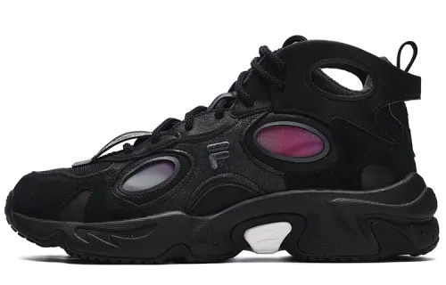 FILA FUSION Raccoon Mid WE Black Periscope Fleece Lined Fashion Trend Sports Mid top Casual Shoes Men's Black