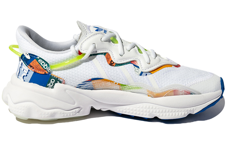 Кроссовки adidas originals Ozweego (бело-сине-красные) — фото 2