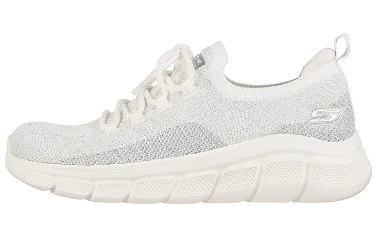 Skechers Bobs Sport B Flex Fall Sparks Low top Casual Shoes Women's White Silver