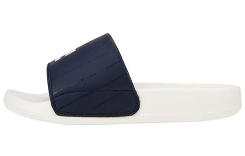 MLB Slipper Rubber Sole Slide Slippers Unisex Beige Blue
