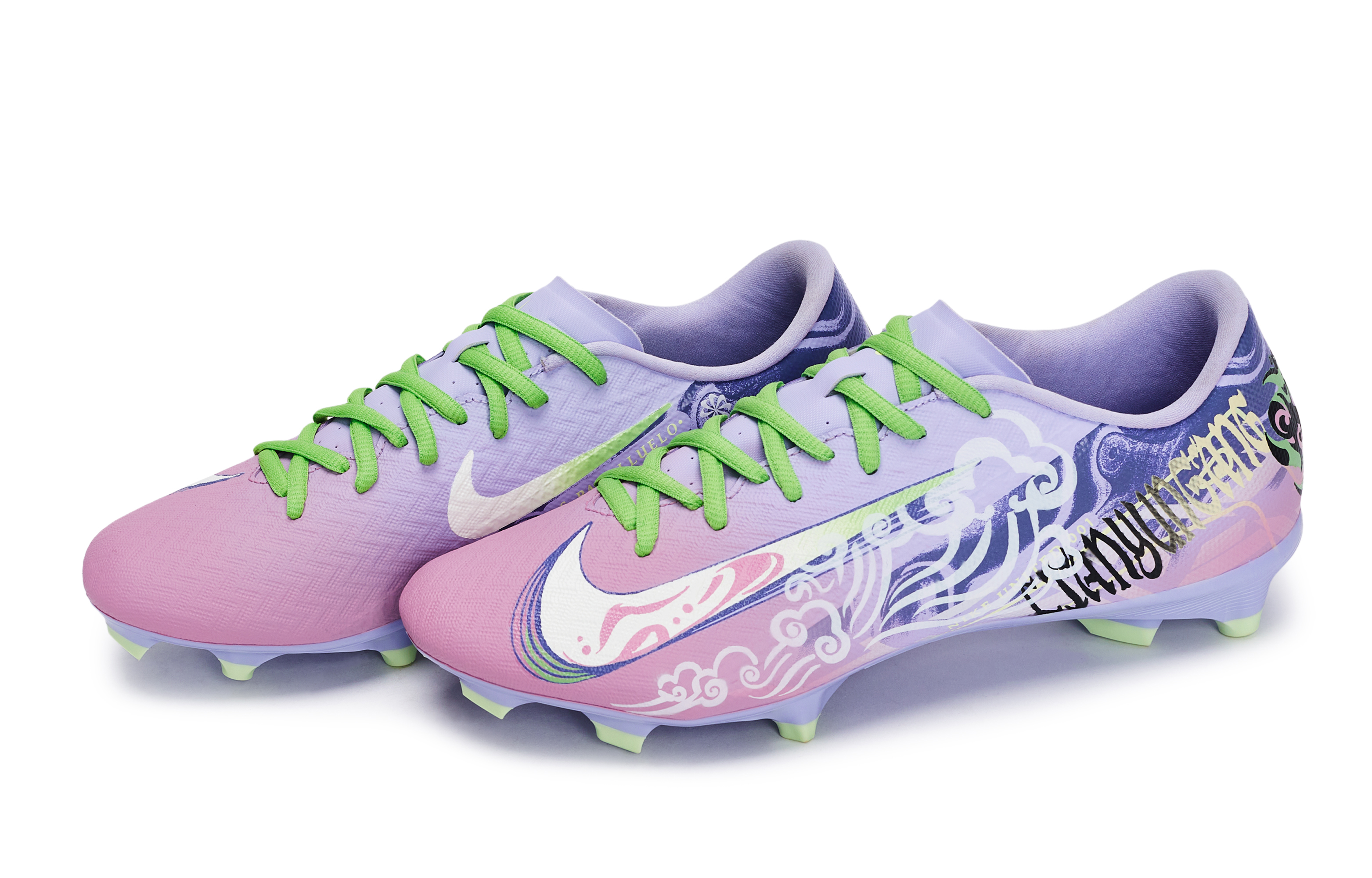 Nike Mercurial Vapor 16 Abrasion Resistant Abrasion Resistant Soccer Shoes Unisex Black Gray Purple Green
