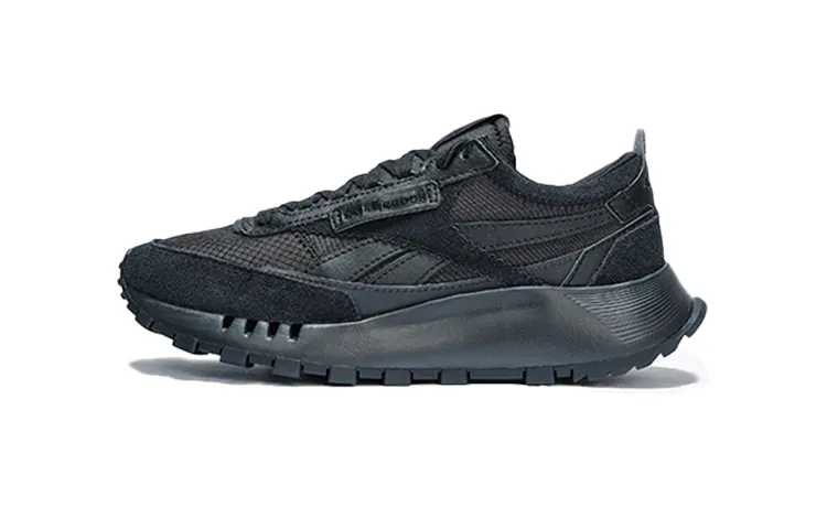 Reebok Cl Legacy W+Reggy Black Knight Retro Sports Comfortable Platform Versatile Low top Casual Shoes Unisex Black