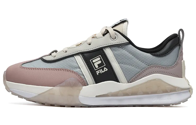 FILA Brick Textile, Leather Low top Casual Shoes Women's Gray Pink