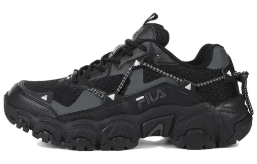 FILA Fluid Textile, Leather Low top Casual Shoes Men's Black