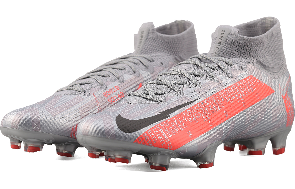 Футбольные бутсы Nike Mercurial Superfly 7 FG (серыйоранжевый) — фото 2