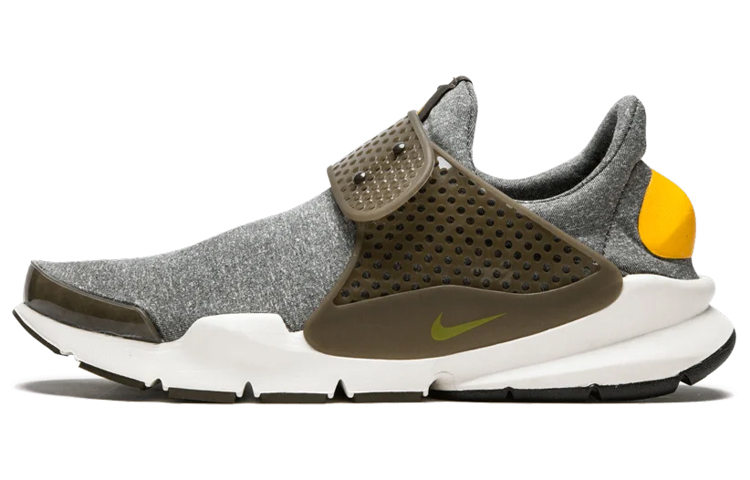 Женские кроссовки Nike Sock dart SE (серо-желтые)
