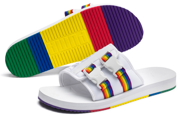 Шлепки PUMA Wilo Lux Nylon Multi (белые) — фото 5