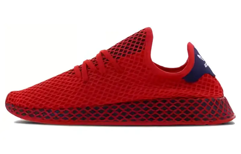 Adidas Originals Deerupt Cushioning Slip Resistant Abrasion Resistant Lightweight Low top Casual Shoes Unisex Red