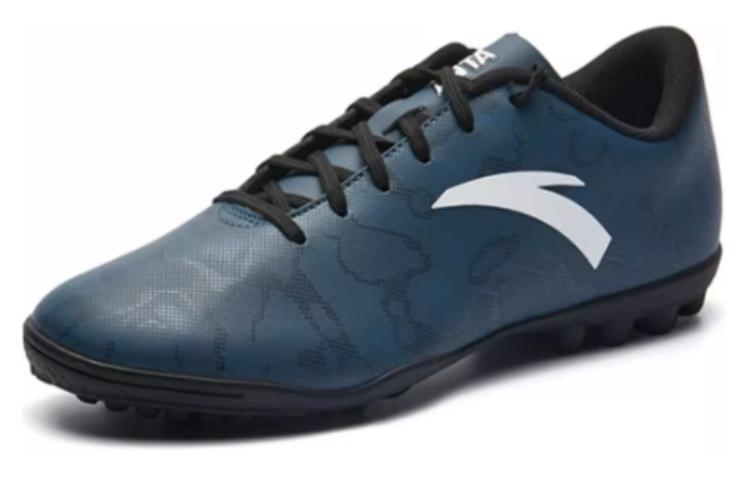 Anta TF Turf Artificial Turf Slip Resistant Abrasion Resistant Soccer Shoes Men’s Blue