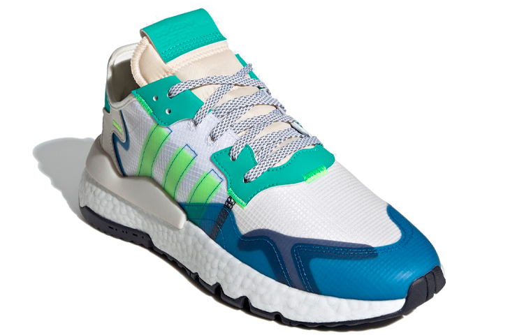 Кроссовки adidas originals Nite Jogger (белый / зеленый / синий) — Белый / зелёный / синий — фото 3
