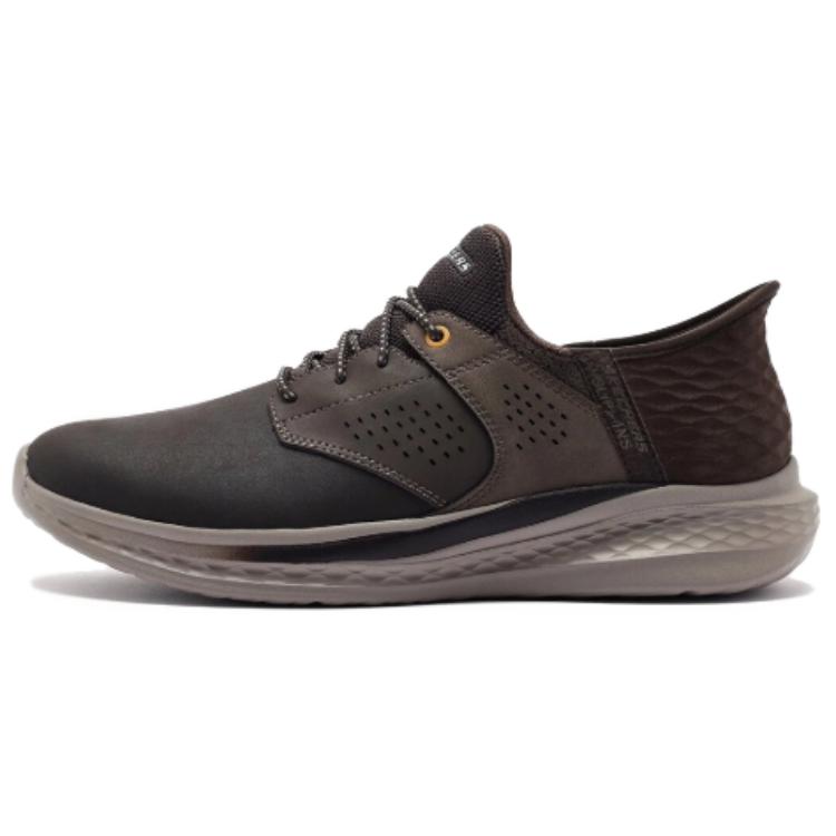 Skechers SLADE Breathable Low top Running Shoes Men's Brown