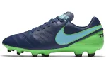 Nike Tiempo Genio 2 Soccer Shoes Men's Low Top Blue/Green