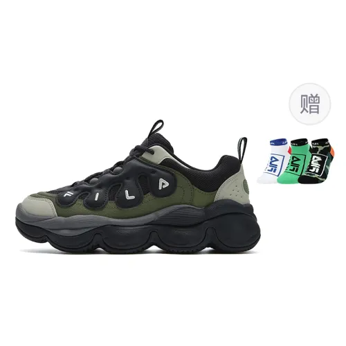 FILA PEASE Wear resistant And Lightweight Low top Casual Shoes Men's Legend Blue Rotten Green