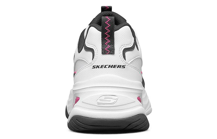 Женские кроссовки Skechers D'LITES 4.0 (бело-черно-розовые) — фото 4