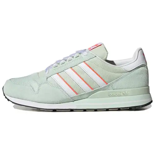 Adidas Originals ZX 500 Comfortable Cushioning Low top Casual Shoes Unisex Green White Orange