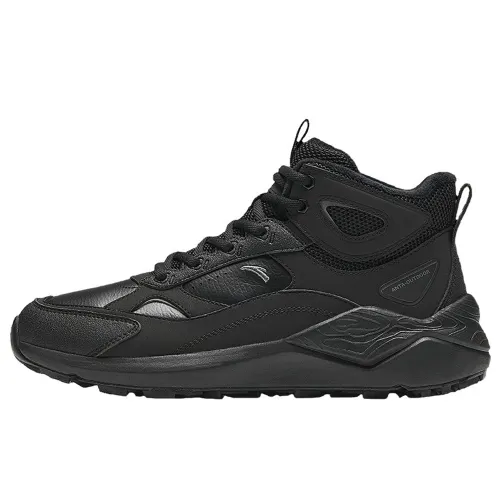 Anta Life Collection Comfortable Fleece Lined Slip Resistant Thermal High top Casual Shoes Women's Black