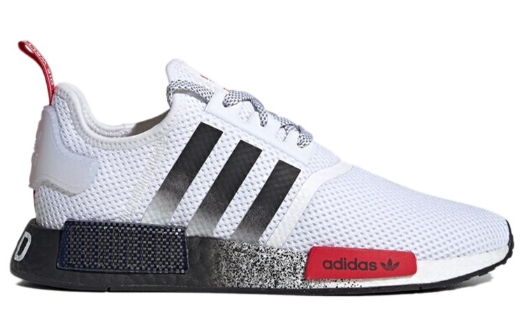 Кроссовки adidas NMD_R1 (белый / красный / черный) — Белый / красный / чёрный — фото 2